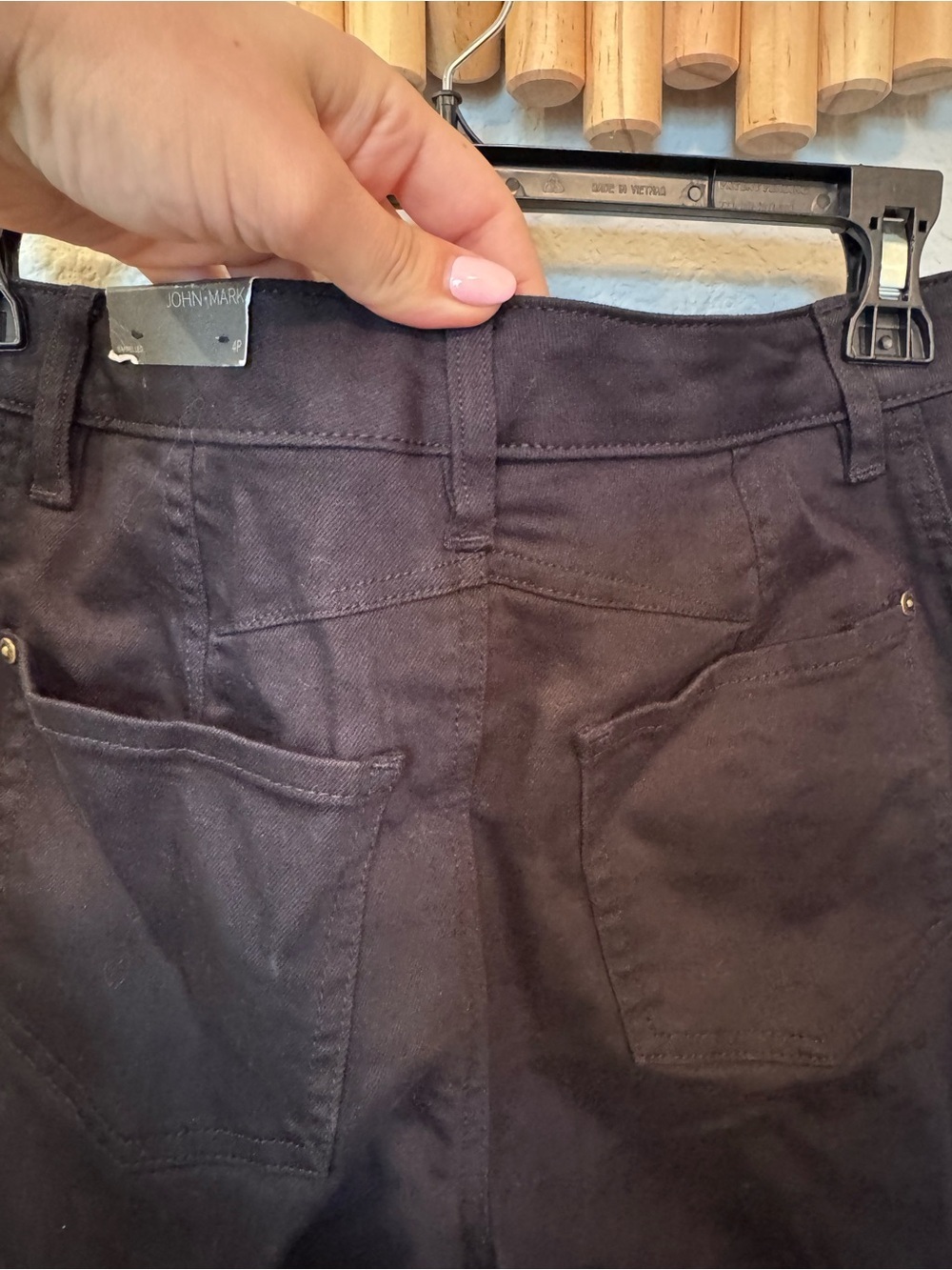 John Mark Black Cropped Wide Leg Pants Size 4 Petite NWT - Picture 7 of 13